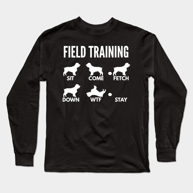 Field Training Field Spaniel Tricks Long Sleeve T-Shirt by DoggyStyles